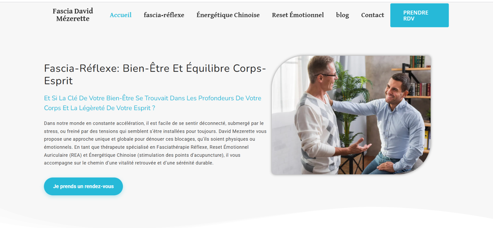 Site de David Mézerette, praticien en fasciathérapie