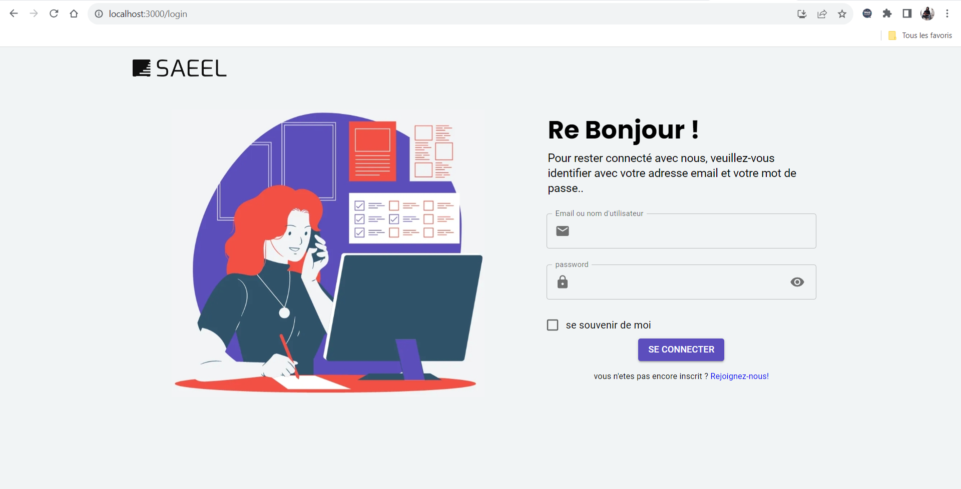 Page de connexion