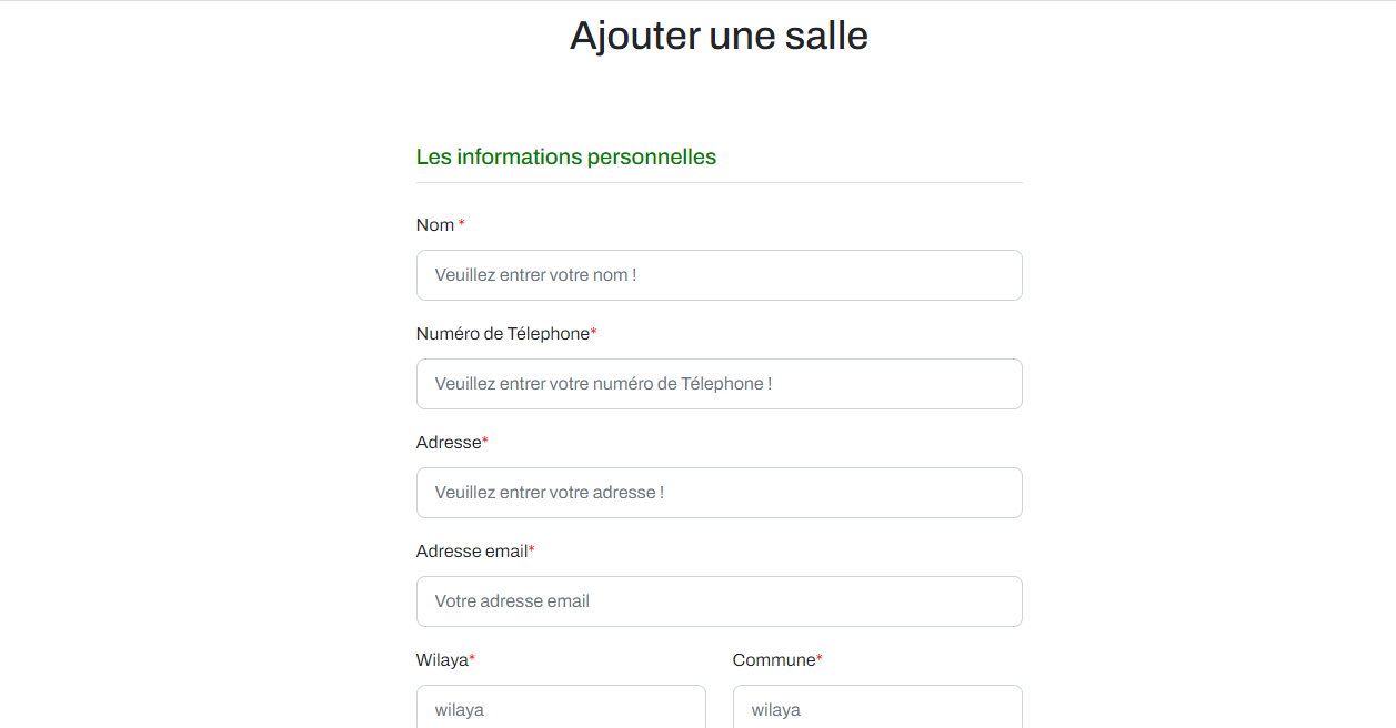 Ajouter une salle