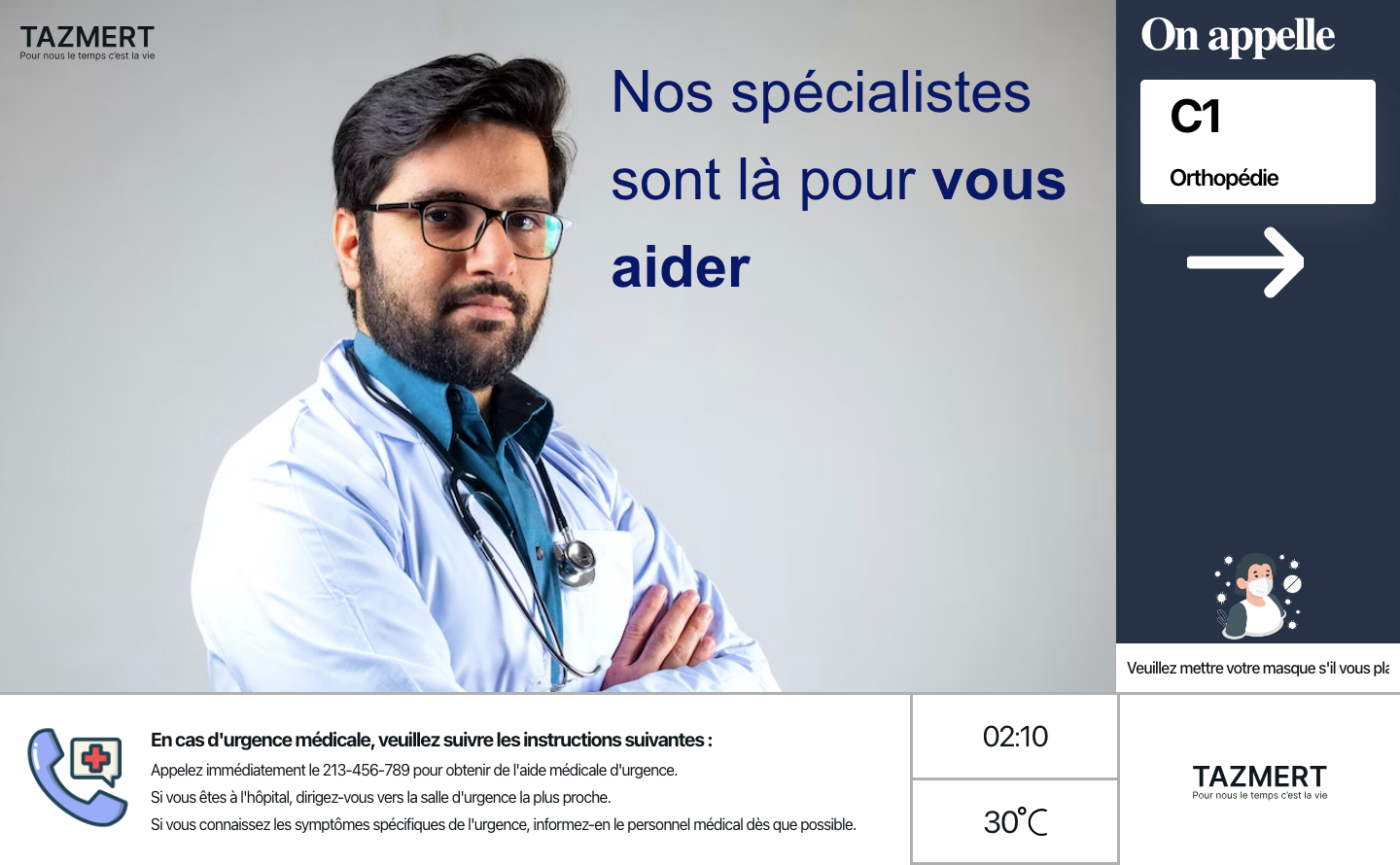 Borne d'affichage